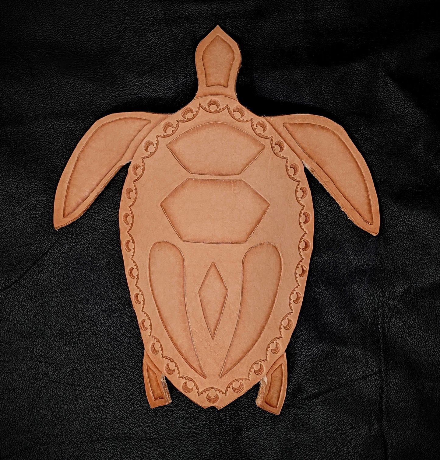 Tooled Leather Sea Turtle Wall Art