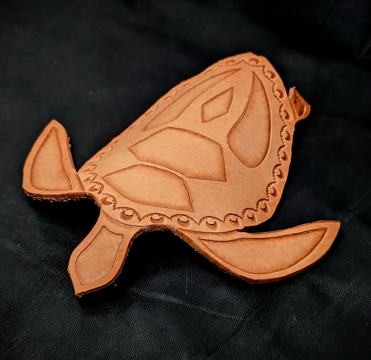 Tooled Leather Sea Turtle Wall Art