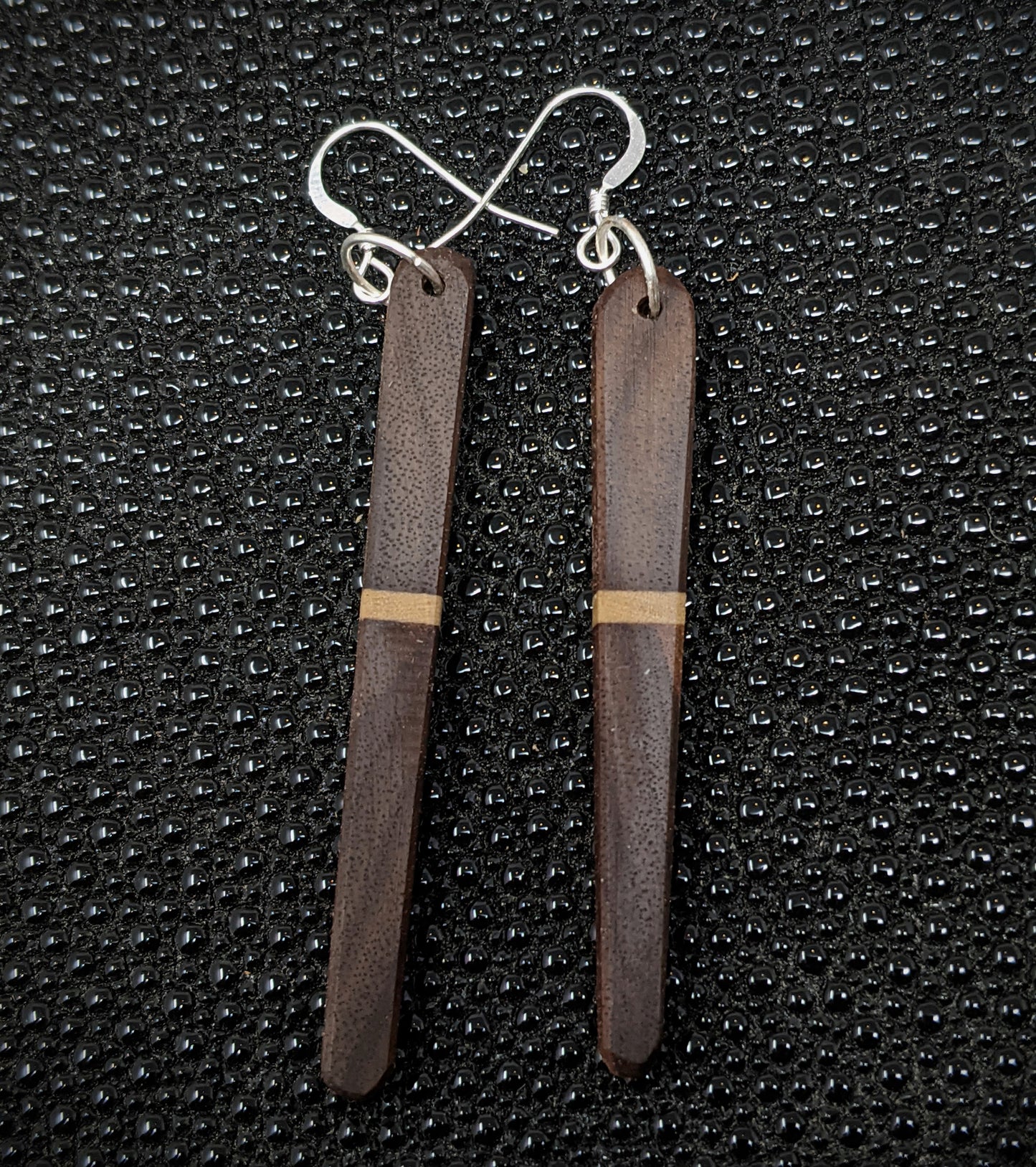 Walnut Spears Dangle Earrings