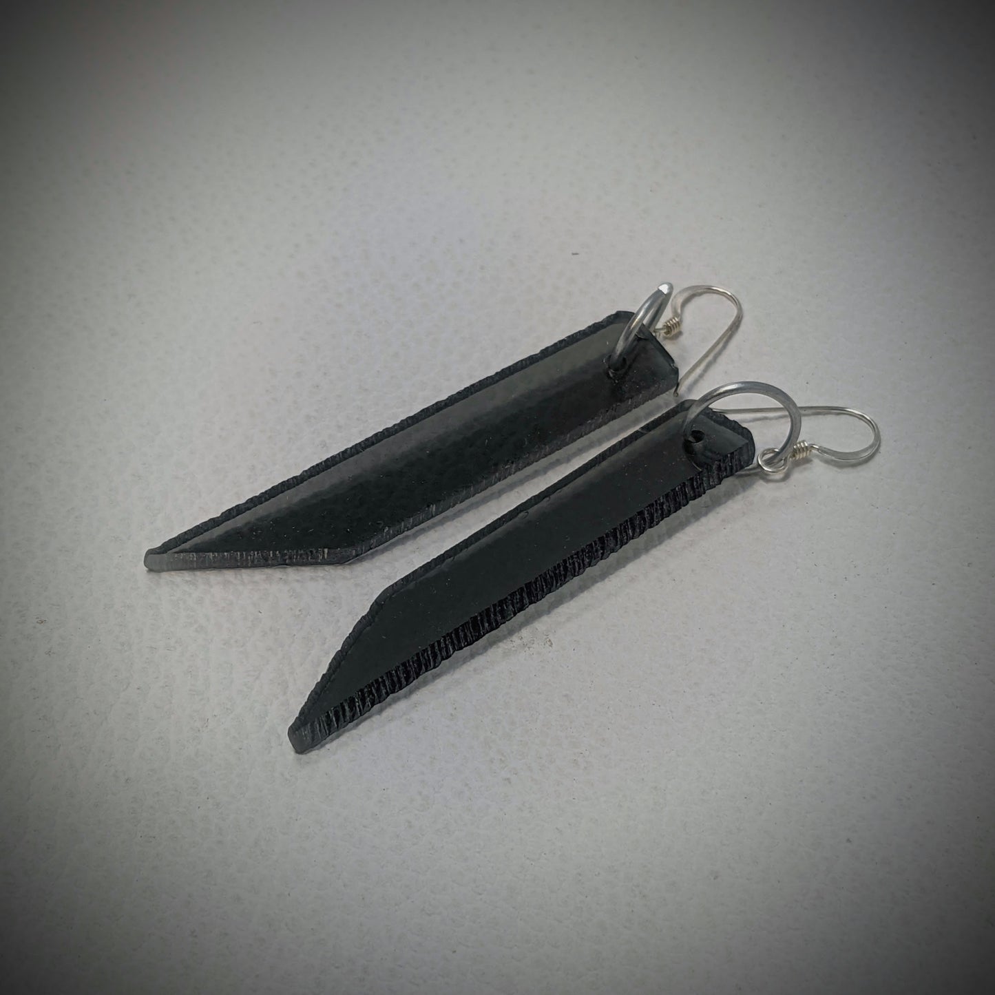 Hazy Black Spears Dangle Earrings