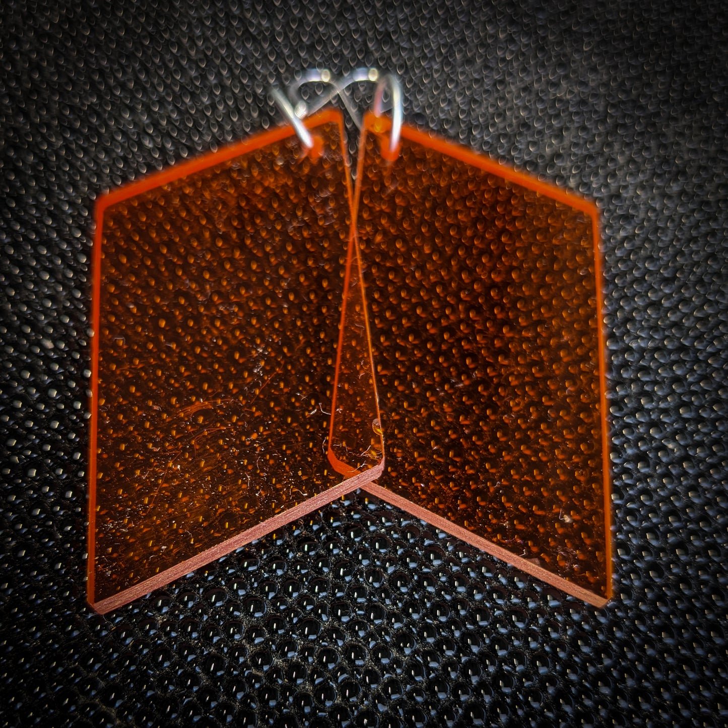 Orange Slants Dangle Earrings