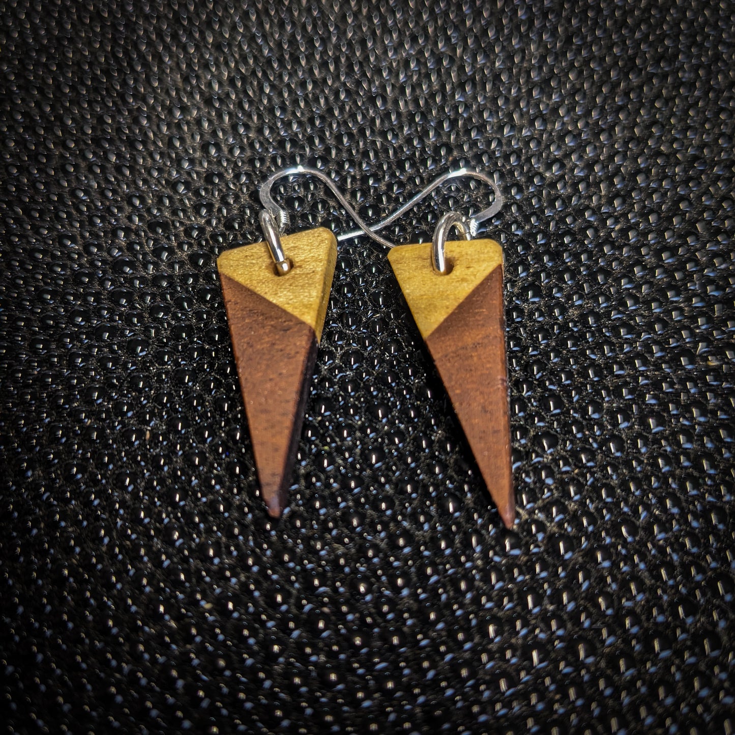 Small Diagonal Triangle Dangle Earrings