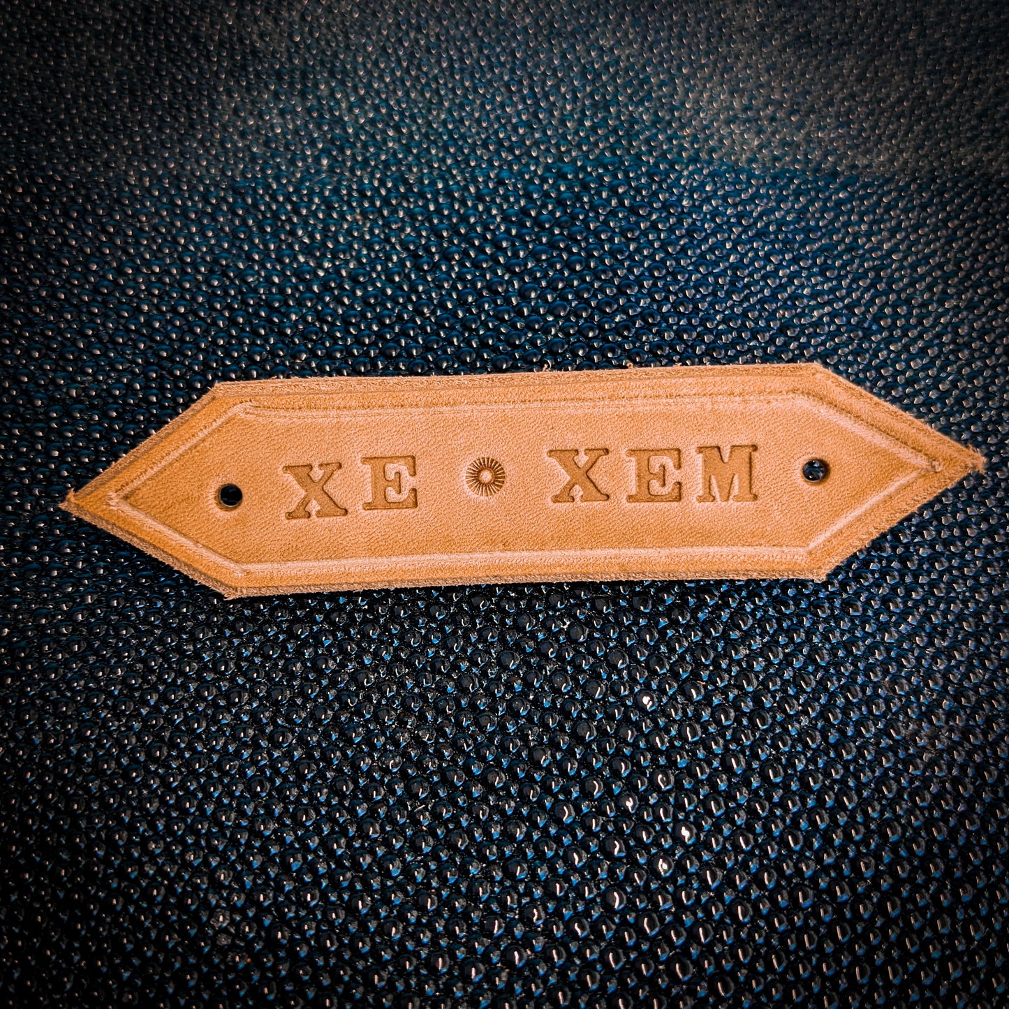 Leather Pronoun Badge