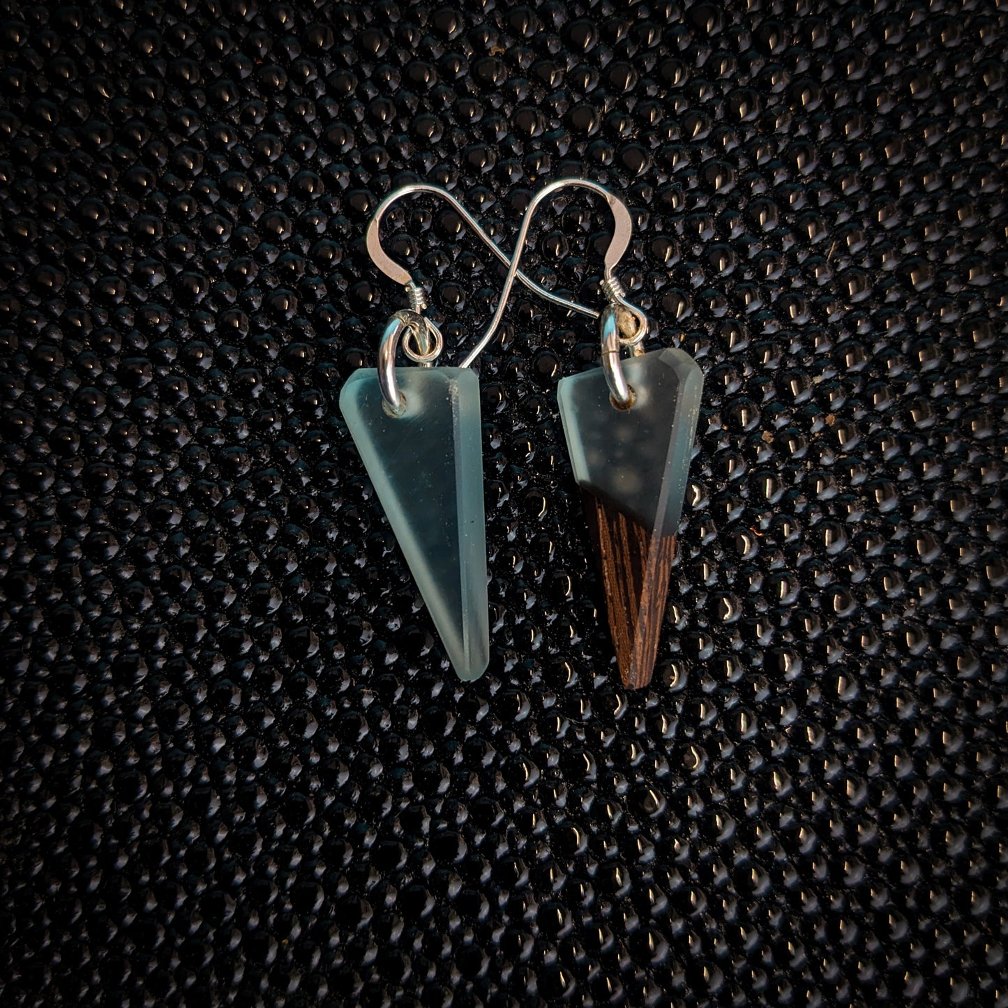 Small Wenge Points Dangle Earrings