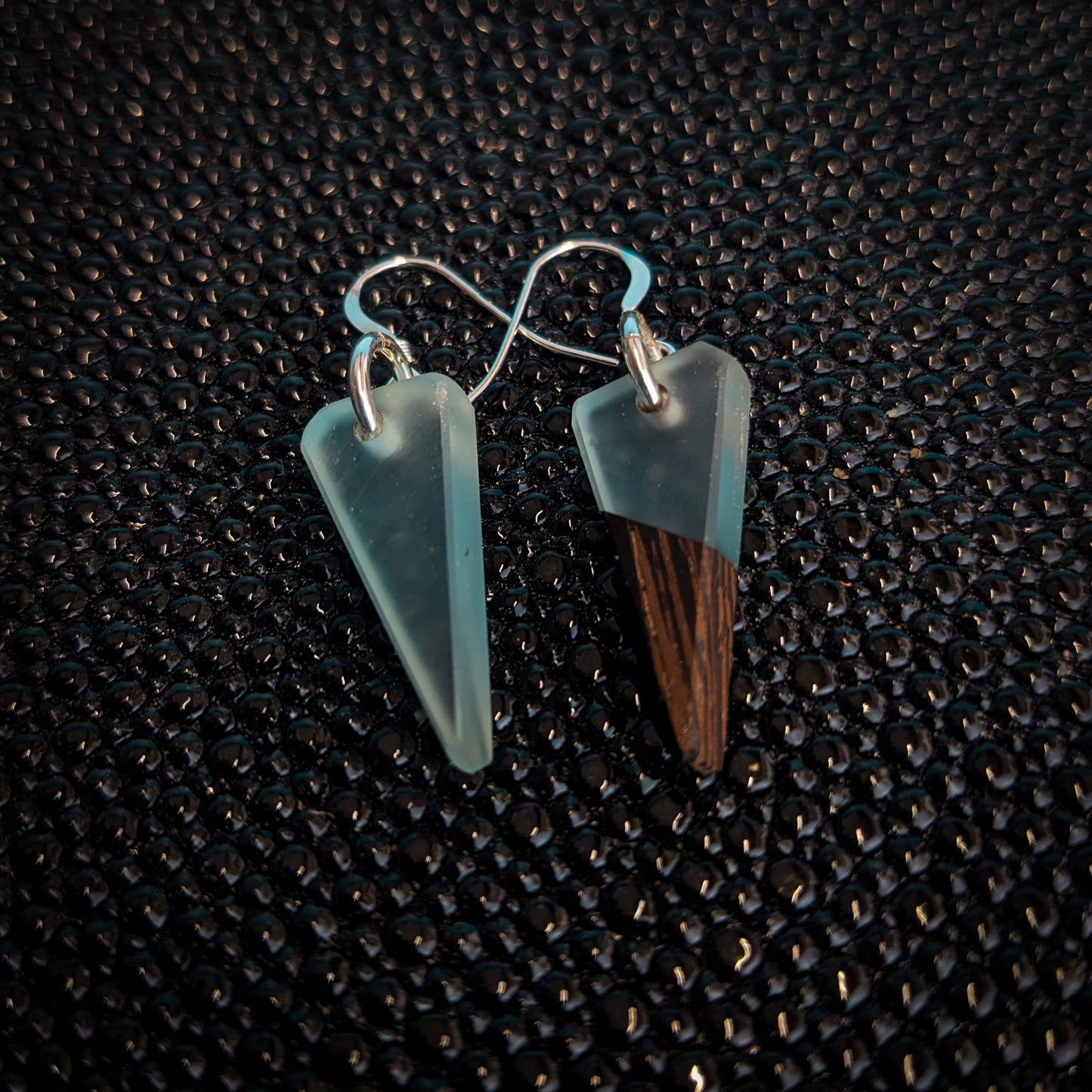 Small Wenge Points Dangle Earrings