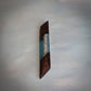 Blue Diagonal Wood and Resin Window Mezuzah