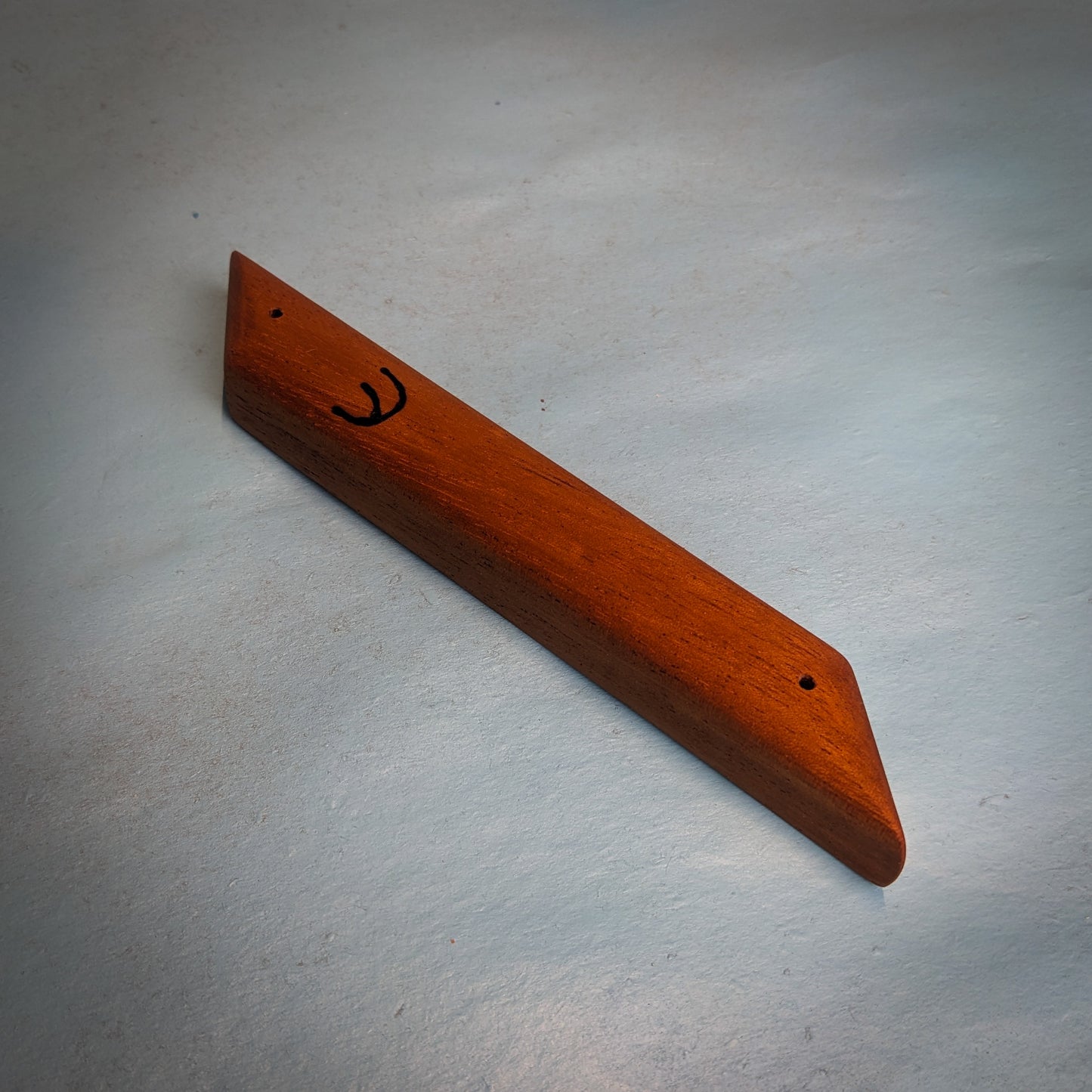 Mahogany Diagonal Wood Mezuzah