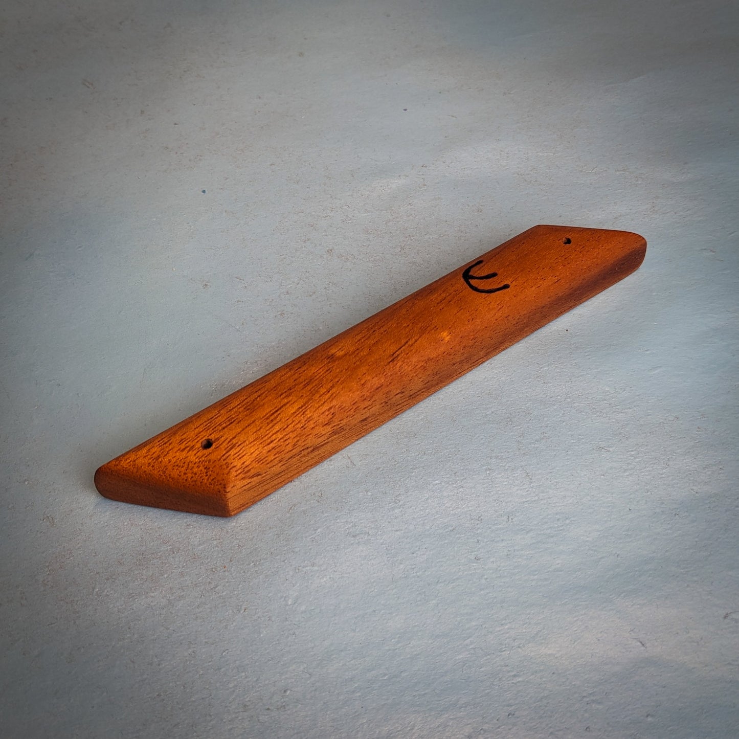 Mahogany Diagonal Wood Mezuzah