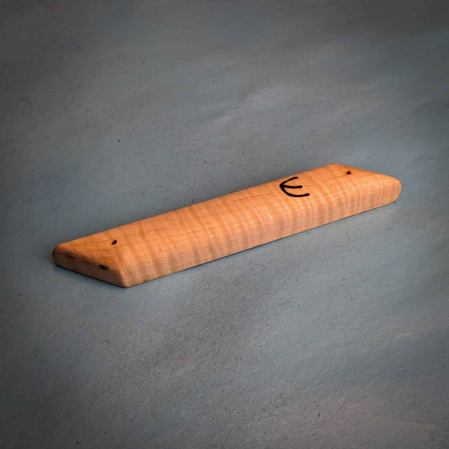 Curly Maple Diagonal Wood Mezuzah