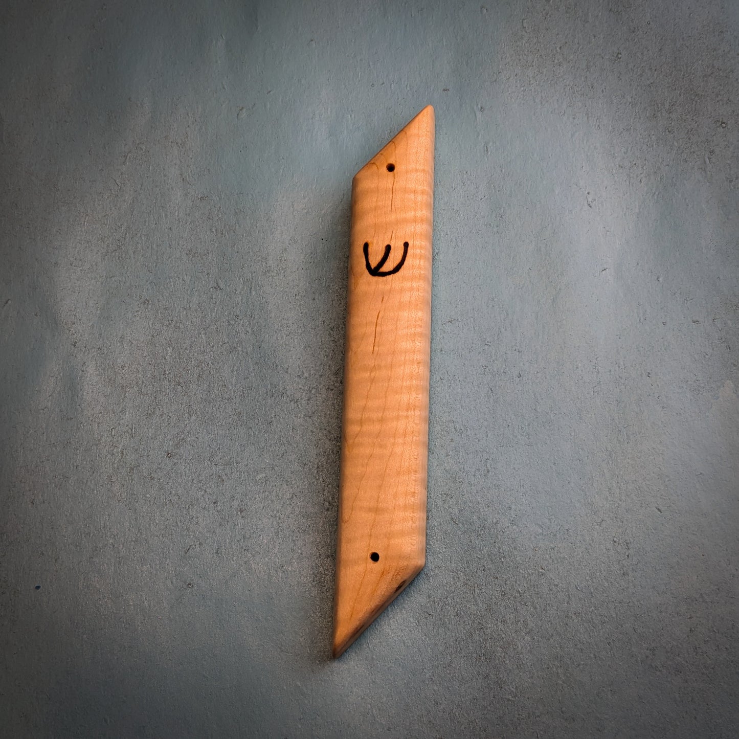 Curly Maple Diagonal Wood Mezuzah