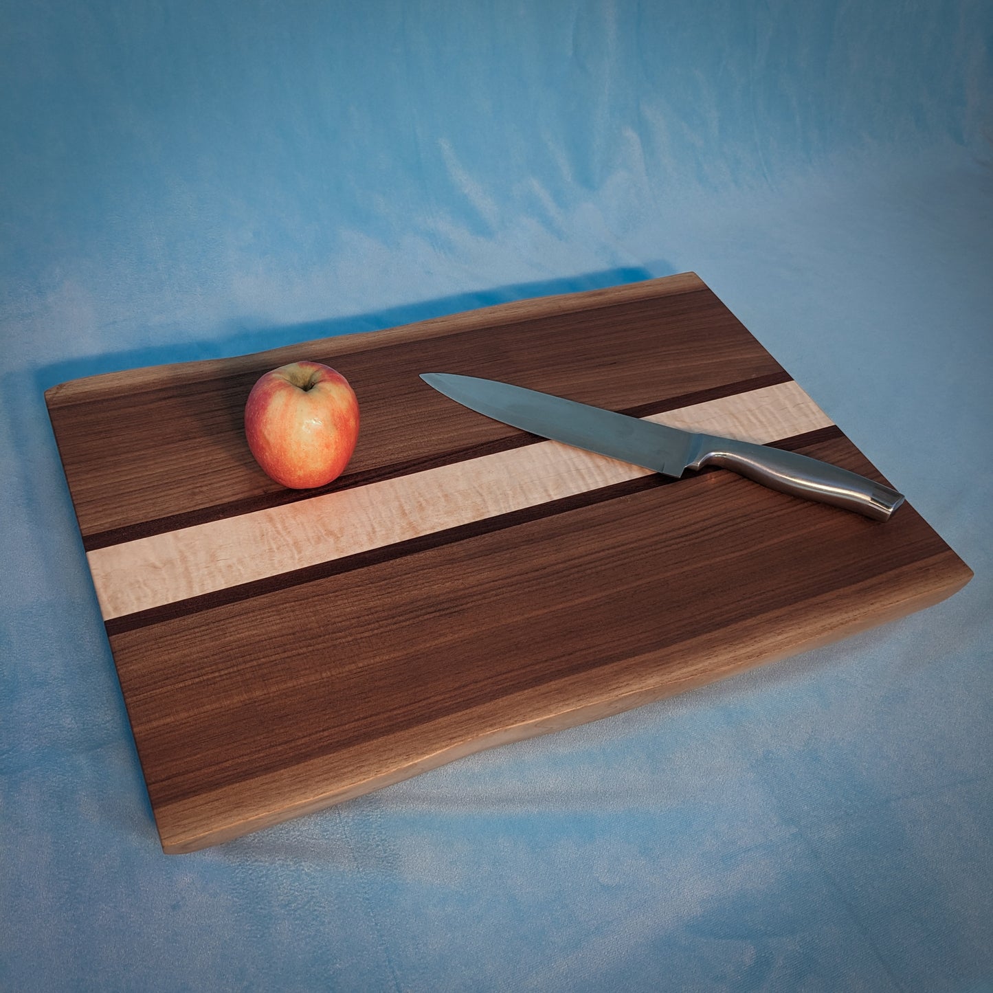 Inlaid Live Edge Walnut Cutting Board