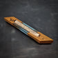 Light Blue Cherry Wood and Resin Window Mezuzah
