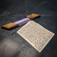 Purple Walnut Wood and Resin Window Mezuzah