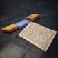 Maple and Blue Resin Window Mezuzah