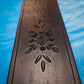 Dark Floral Tooled Leather Guitar Strap