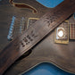 Dark Patterned Leather Guitar Strap