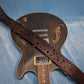 Dark Punched Leather Guitar Strap