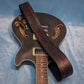 Dark Patterned Leather Guitar Strap