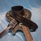Dark Sunrise Tooled Leather Guitar Strap