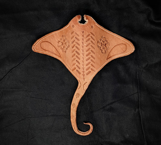 Tooled Leather Manta Ray Wall Art