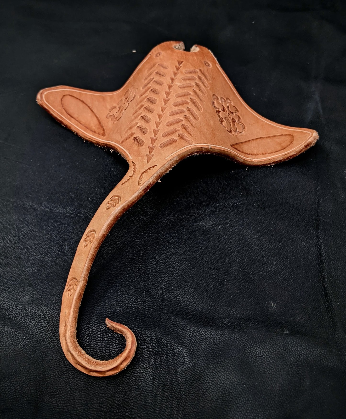 Tooled Leather Manta Ray Wall Art