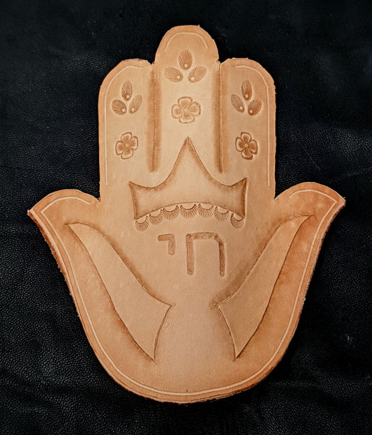 Tooled Leather Hamsa Wall Art