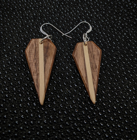 Walnut Taper Dangle Earrings