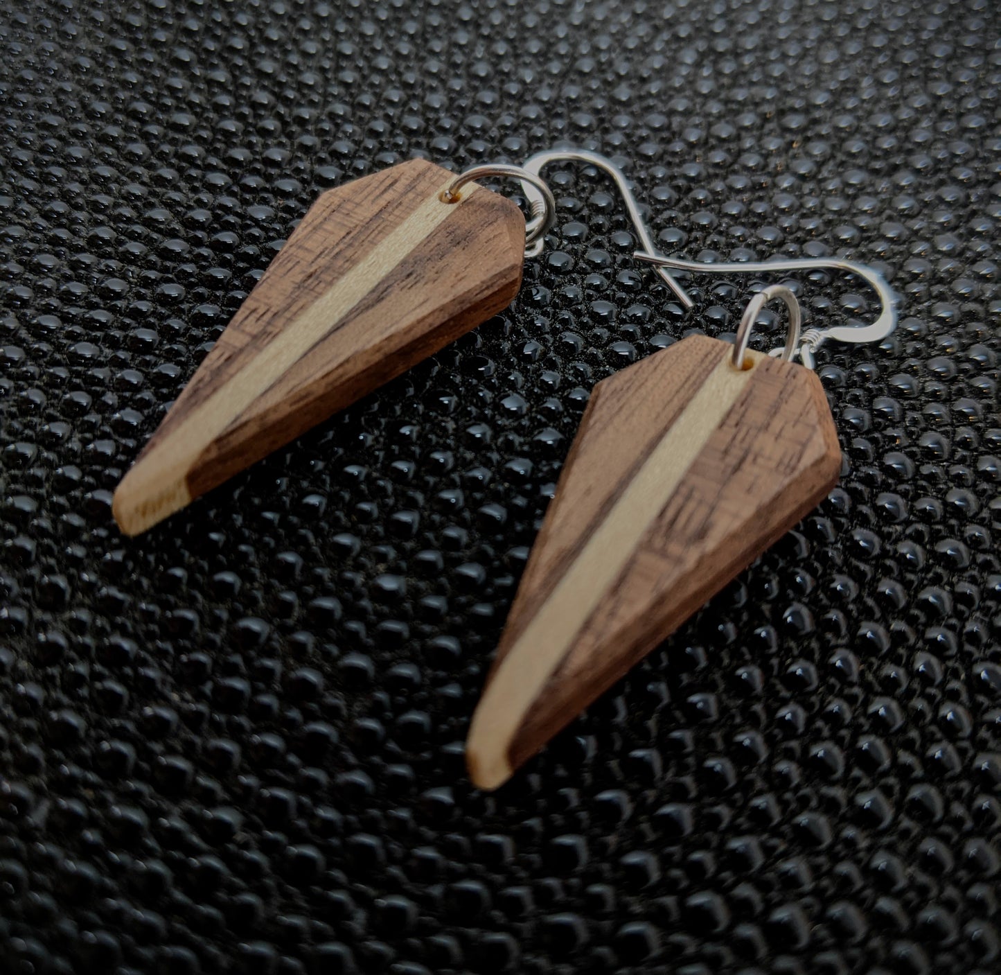 Walnut Taper Dangle Earrings