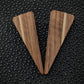 Walnut Stripe Triangle Stud Earrings