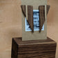 Walnut Stripe Triangle Stud Earrings