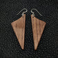Walnut Swoop Dangle Earrings
