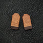 Mahogany Rectangle Stud Earrings