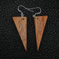 Mahogany Triangle Dangle Earrings