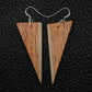 Mahogany Stripe Triangle Dangle Earrings