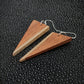 Mahogany Stripe Triangle Dangle Earrings