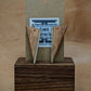 Mahogany Stripe Triangle Dangle Earrings