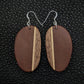 Mahogany Oval Dangle Earrings