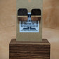 Walnut Stripe Squares Stud Earrings