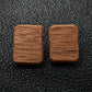 Mahogany Rectangle Stud Earrings