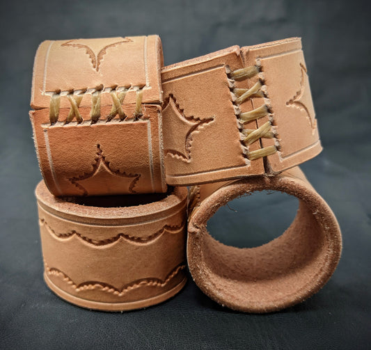 Tooled Leather Napkin Rings