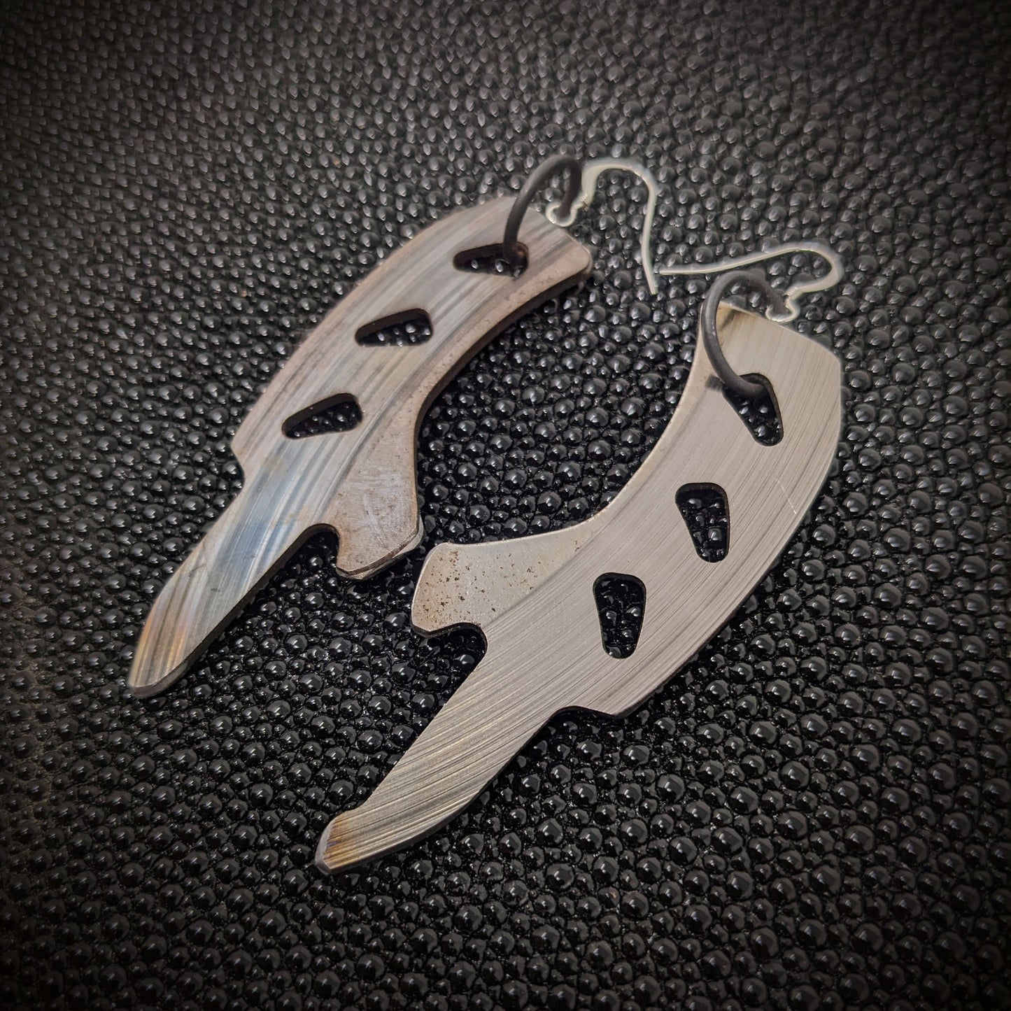 Disk Brake Edge Dangle Earrings