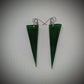 Dark Green Triangles Dangle Earrings