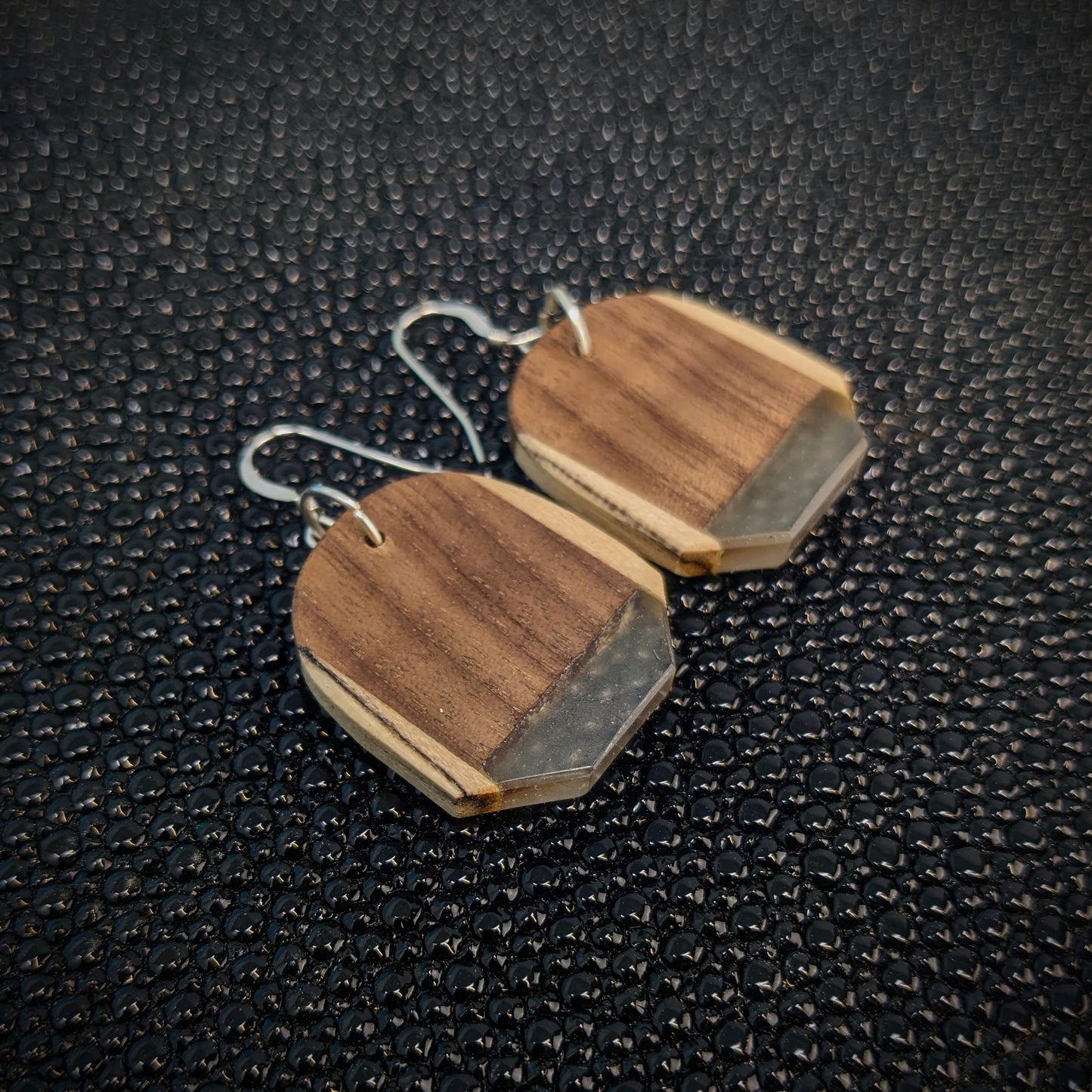 Walnut Rounds Dangle Earrings