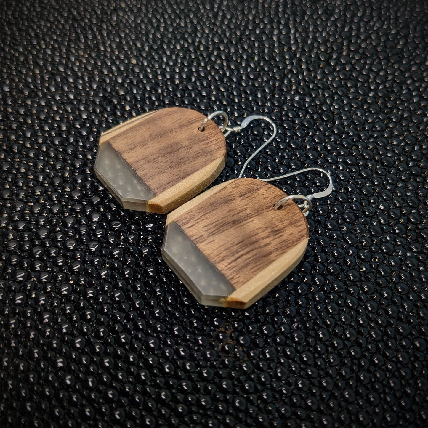 Walnut Rounds Dangle Earrings