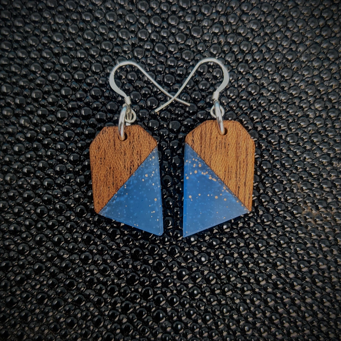 Blue Points Dangle Earrings