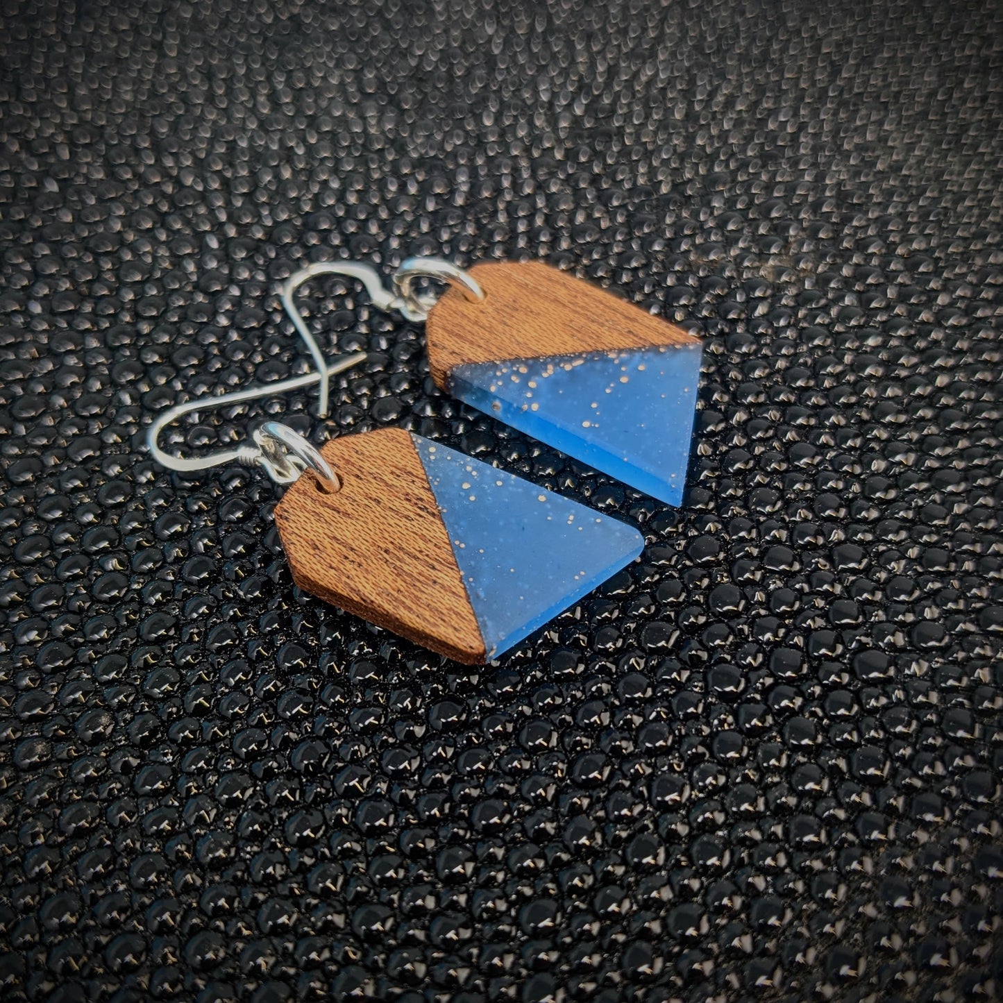 Blue Points Dangle Earrings