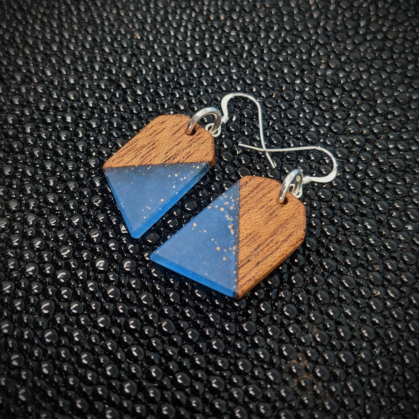 Blue Points Dangle Earrings