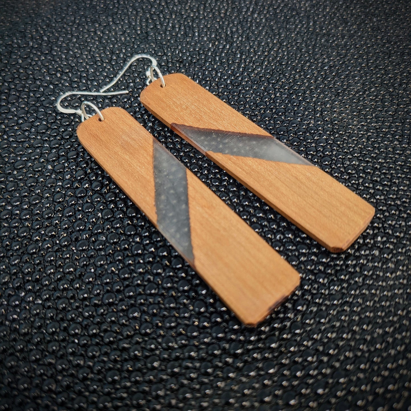 Birch Rectangle Dangle Earrings