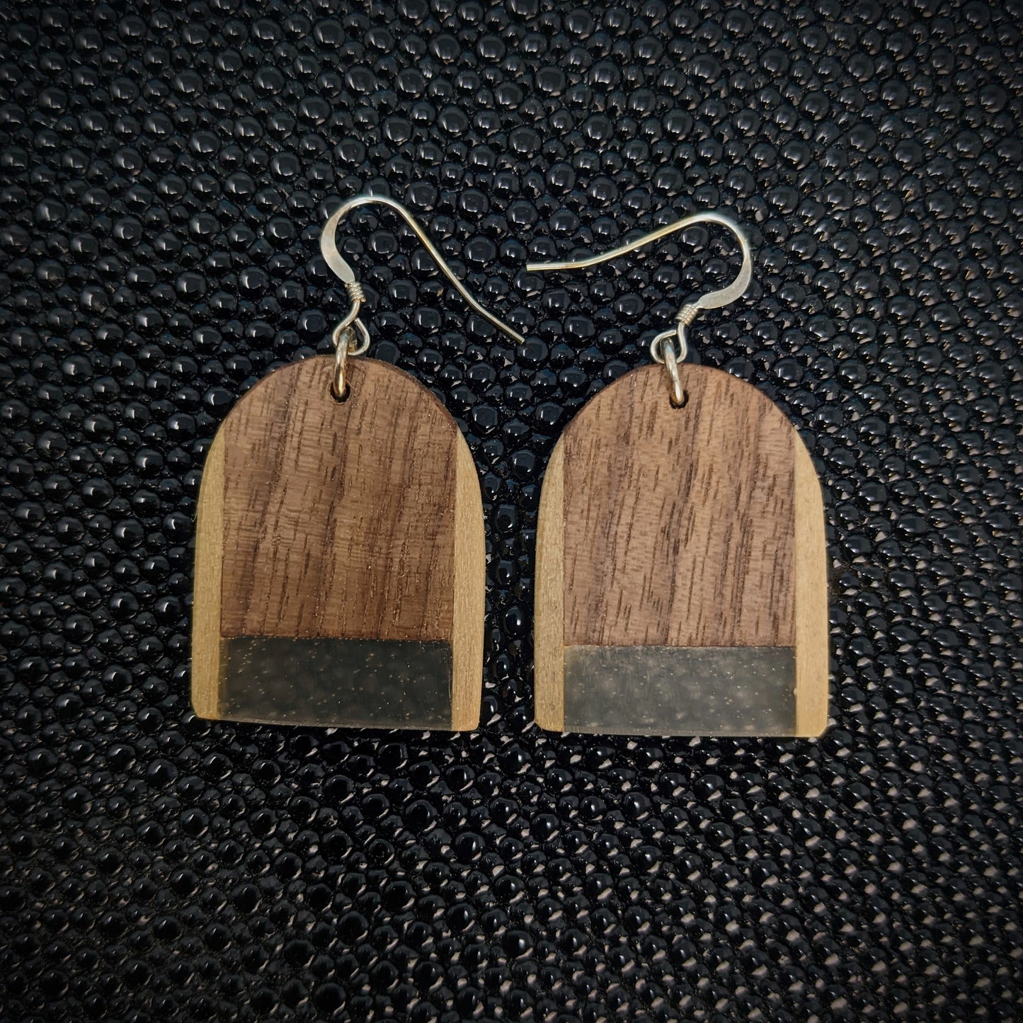 Walnut Semi Dangle Earrings