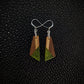 Green Points Dangle Earrings